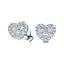Diamond Cluster Heart Earrings 0.70ct G/SI 18k White Gold - All Diamond
