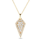 Diamond Cluster Kite Pendant 0.50ct G/SI Quality in 18k Yellow Gold - All Diamond