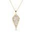 Diamond Cluster Kite Pendant 0.50ct G/SI Quality in 18k Yellow Gold