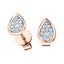 Diamond Cluster Pear Earrings 0.20ct G/SI Quality 18k Rose Gold