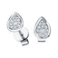 Diamond Cluster Pear Earrings 0.20ct G/SI Quality 18k White Gold