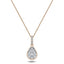 Diamond Cluster Pendant Necklace 0.20ct G/SI 18k Rose Gold 7.0mm - All Diamond