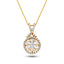 Diamond Cluster Pendant Necklace 0.60ct G/SI 18k Rose Gold 9.9x17.8