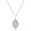 Diamond Cluster Pendant Necklace 0.60ct G/SI 18k Yellow Gold 9.1x21.5 - All Diamond