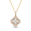 Diamond Cluster Pendant Necklace 0.80ct G/SI 18k Rose Gold 13.0x19.0
