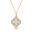 Diamond Cluster Pendant Necklace 0.80ct G/SI 18k Yellow Gold 13.0x19.0