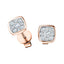 Diamond Cluster Square Earrings 0.20ct G/SI Quality 18k Rose Gold