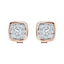 Diamond Cluster Square Earrings 0.20ct G/SI Quality 18k Rose Gold - All Diamond