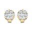 Diamond Cluster Stud Earrings 0.60ct G/SI Quality in 18k Yellow Gold - All Diamond