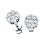 Diamond Cluster Earrings 1.10ct G/SI Quality in 18k White Gold