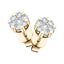 Diamond Cluster Stud Earrings 1.10ct G/SI Quality in 18k Yellow Gold - All Diamond