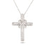 Diamond Cross Baguette & Round Diamonds 1.05ct in 18k White Gold - All Diamond