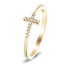 Diamond Cross Ring 0.06ct G/SI Quality in 9k Yellow Gold