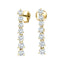 Diamond Drop Earrings 0.75ct G/SI Quality in 18k Yellow Gold 3.0mm
