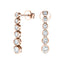 Diamond Drop Earrings 0.80ct G/SI Quality in 18k Rose Gold 4.3mm