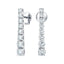 Diamond Drop Earrings 1.10ct G/SI Quality in 18k White Gold 3.6mm