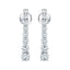 Diamond Drop Earrings 1.10ct G/SI Quality in 18k White Gold 3.6mm - All Diamond