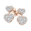 Diamond Drop Heart Earrings 1.05ct G/SI Quality in 18k Rose Gold - All Diamond