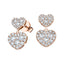 Diamond Drop Heart Earrings 1.05ct G/SI Quality in 18k Rose Gold