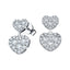 Diamond Drop Heart Earrings 1.05ct G/SI Quality in 18k White Gold