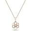 Diamond Flower Pendant Necklace 0.45ct G/SI 18k Rose Gold 17.9mm - All Diamond