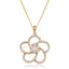 Diamond Flower Pendant Necklace 0.80ct G/SI 18k Rose Gold 19.0mm