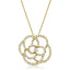 Diamond Flower Pendant Necklace 1.10ct G/SI 18k Yellow Gold 23.0mm