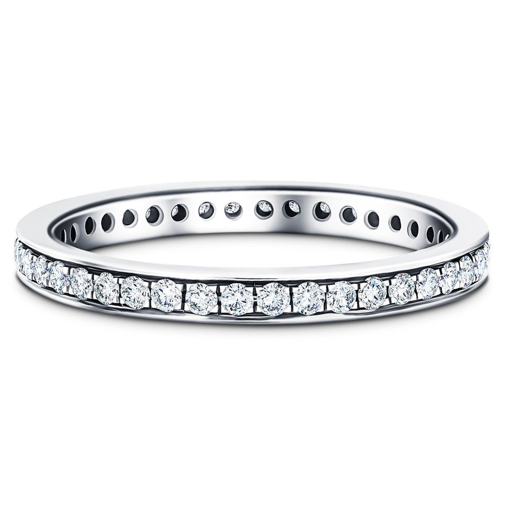 Diamond Full Eternity Diamond Ring 0.45ct G/SI 18k White Gold 2.1mm - All Diamond