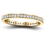 Diamond Full Eternity Diamond Ring 0.45ct G/SI 18k Yellow Gold 2.1mm - All Diamond