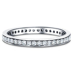 Diamond Full Eternity Diamond Ring 0.80ct G/SI 18k White Gold 2.7mm - All Diamond