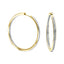 Diamond Grain Set Hoop Earrings 0.35ct G/SI 18k Yellow Gold 22.0mm - All Diamond