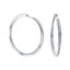 Diamond Grain Set Hoop Earrings 0.50ct G/SI 18k White Gold 30.0mm