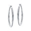 Diamond Grain Set Hoop Earrings 0.50ct G/SI 18k White Gold 30.0mm - All Diamond