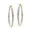 Diamond Grain Set Hoop Earrings 0.50ct G/SI 18k Yellow Gold 30.0mm - All Diamond