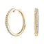 Diamond Grain Set Hoop Earrings 0.50ct G/SI Quality 18k Yellow Gold