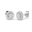 Diamond Halo Earrings 0.55ct G/SI Quality in 18k White Gold