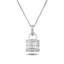 Diamond Handbag Pendant Necklace 1.10ct G/SI Quality 18k White Gold - All Diamond
