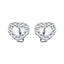 Diamond Heart Earrings 0.33ct G/SI Quality in 18k White Gold - All Diamond