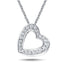Diamond Heart Pendant Necklace 0.20ct G/SI 18k White Gold 12.0mm