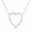 Diamond Heart Pendant Necklace 0.55ct G/SI Quality in 9k White Gold