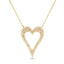 Diamond Heart Pendant Necklace 0.85ct G/SI Quality in 18k Yellow Gold