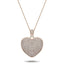 Diamond Heart Pendant Necklace 1.00ct G/SI 9k Rose Gold 18.4mm - All Diamond