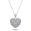 Diamond Heart Pendant Necklace 1.00ct G/SI 9k White Gold 18.4mm