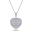 Diamond Heart Pendant Necklace 1.45ct G/SI Quality 18k in White Gold