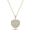 Diamond Heart Pendant Necklace 1.45ct G/SI Quality 18k in Yellow Gold - All Diamond