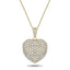 Diamond Heart Pendant Necklace 1.45ct G/SI Quality 18k in Yellow Gold
