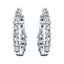 Diamond Hoop Earrings 0.50ct G/SI Quality Diamonds 18k White Gold - All Diamond