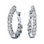 Diamond Hoop Earrings 0.50ct G/SI Quality Diamonds 18k White Gold - All Diamond