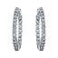 Diamond Hoop Earrings 1.00ct G/SI Quality Diamonds 18k White Gold - All Diamond