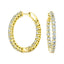 Diamond Hoop Earrings 1.00ct G/SI Quality Diamonds 18k Yellow Gold - All Diamond